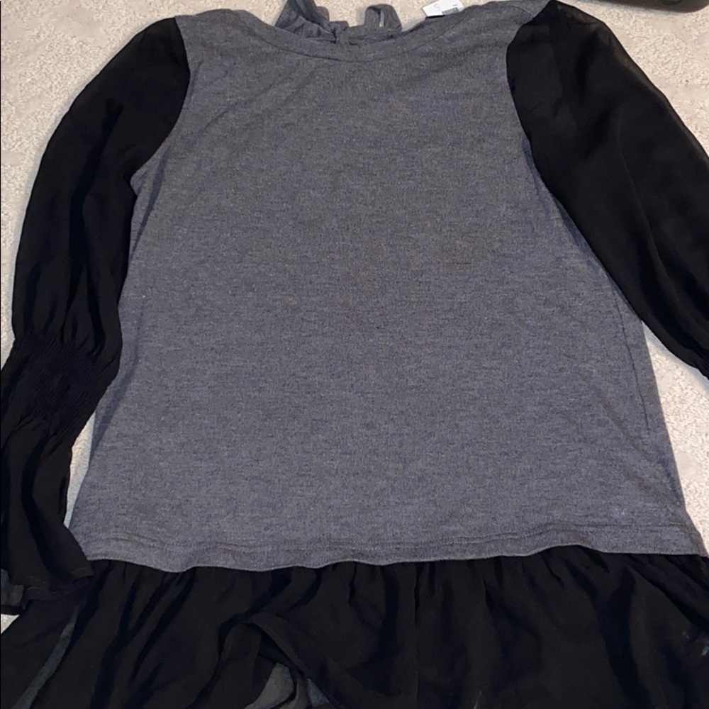 Grey and black sweater